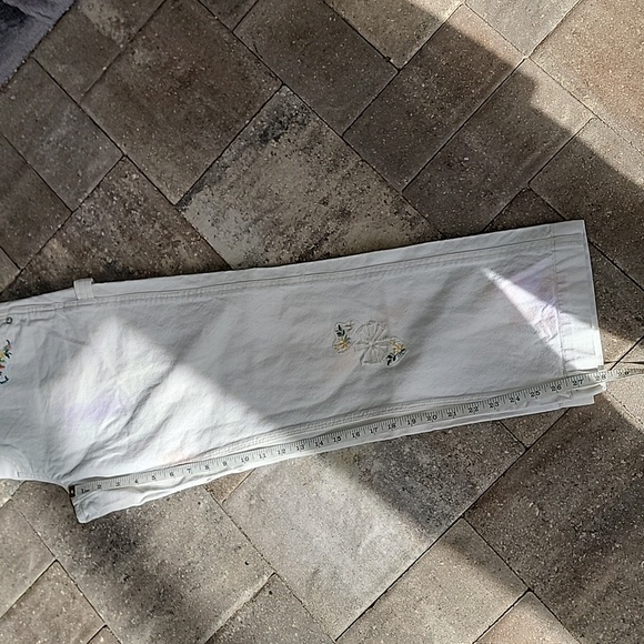 We The Free Love Alive Boyfriend Jeans Patchwork Dye Carpenter Pants Sz 28 - Picture 15 of 16